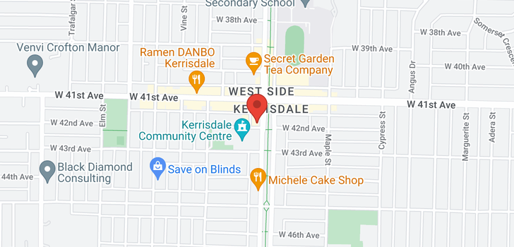 map of 306 2105 W 42ND AVENUE